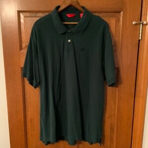 Izod Polo Shirt, Mens XXL, Dk Green